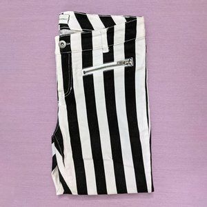 Fifty Street | Black and White Striped Jeans (M)